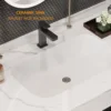 40 Inch Modern Wall Mounted Bathroom Vanity with Ceramic Sink. Quick Assembly Solid Wood Floating Bathroom Vanity Cabinet 6