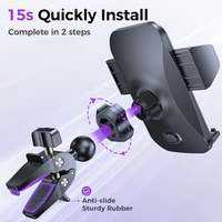 Joyroom Upgraded Car Phone Holder Military-Grade Protection Big Phone And Thick Cases Friendly Hands Free Air Vent Car Mount 6