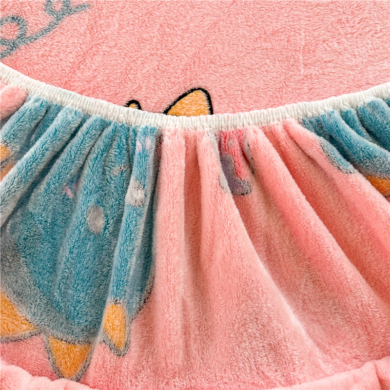 WOSTAR Warm plush fitted sheet elastic mattress cover velvet fleece bed linen winter couple baby double bed bedding king size 90 2