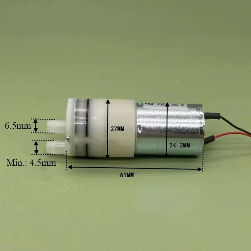 ปั๊มน้ำไดอะแฟรมไฟฟ้า 12V DC แบบดูดน้ำเอง แรงดัน 3.8 บาร์ อัตราการไหล 1300 มล./นาที ปั๊มแรงดันสูงขนาดเล็ก 370 1