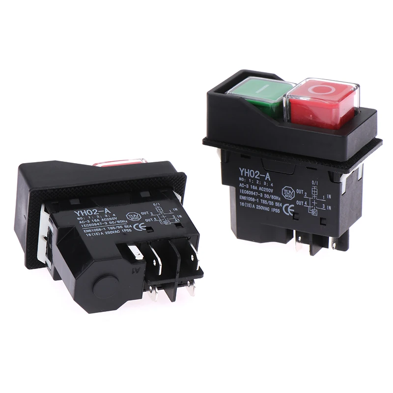 Electromagnetic Push Button Switches Starter Machine Tool Equipment Waterproof Switch Safety Security IP55 KLD28A electromagnetic push button switch