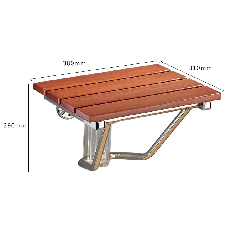 K-star Folding Bath Shower Wall Mounted Relaxation Shower Chair Solid Wood Shower Folding New Hot 2024 DropShipping 5