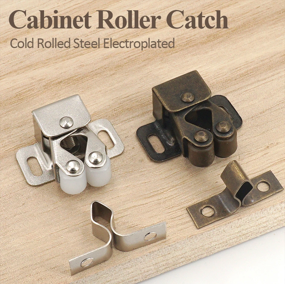 Description Picture 2 of item20 Sets Cabinet Roller Catch Door Stop Closer Stoppers Damper Buffer Clasp Latch for Wardrobe Cupboard Furniture Hardware