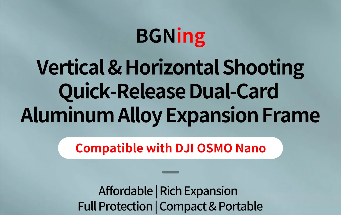 Multifunktionaler Erweiterungskäfig für DJI Osmo Nano Stativ Selfie-Stick Nackenband Helmmontage Kaltschuh 1/4 Schraube Mikrofon-Licht-Halterung – Detail 15
