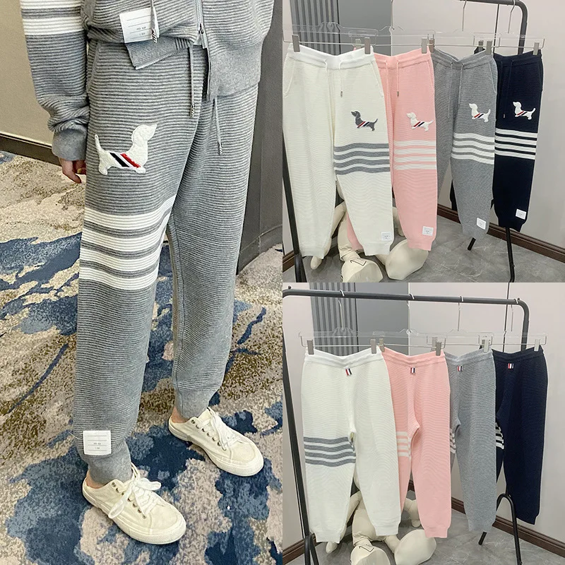 pantaloni-lavorati-a-maglia-tb-di-moda-coreana-di-alta-qualita-pantaloni-casual-larghi-da-donna-con-filo-d'onda-jacquard-per-cani