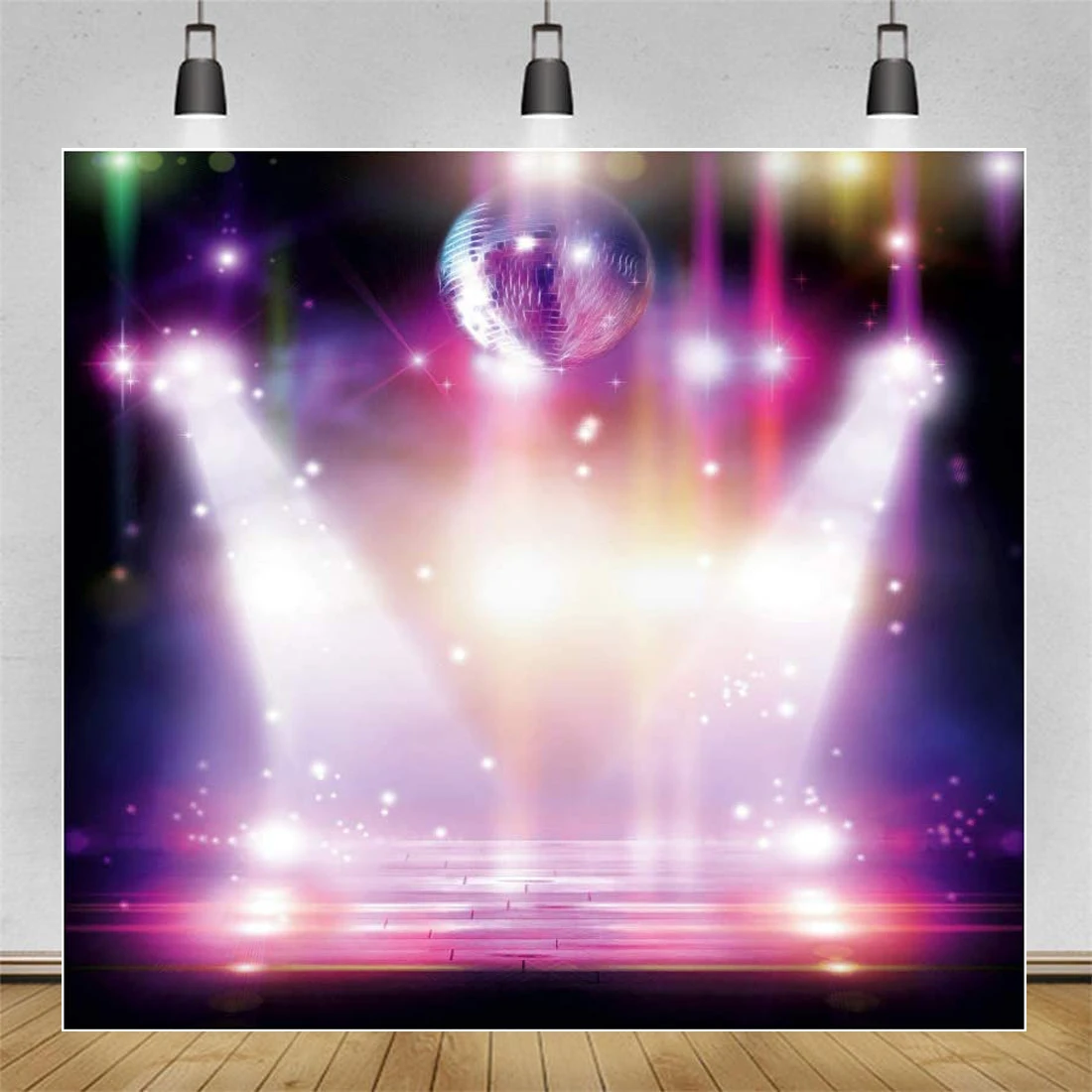 Disco Photography Fondale Silver Ball Virtual Focus 70S 80S 90S Spotlight Background Friends Girls Boys Youth Entertainment Ktv