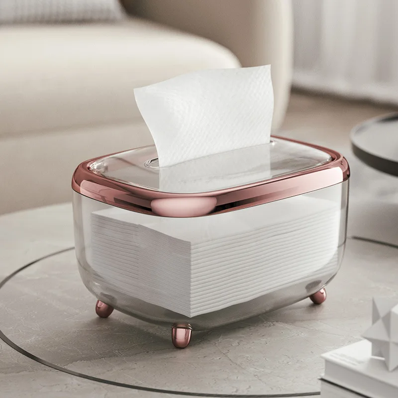 

Free Shipping Modern Clear Transparent Tissue Box Cover for Household and Living Room, Creative and Stylish Napkin Holder