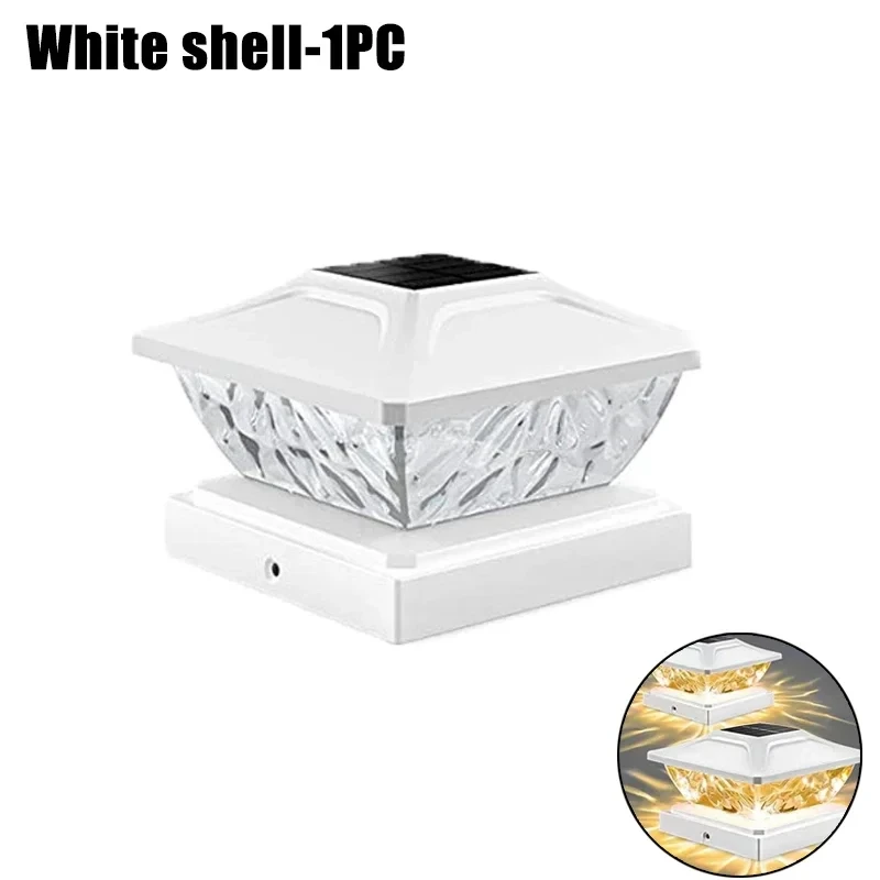 Luce Da Esterno A Palo - Lampada E27 Impermeabile Per Giardino, Cancelli, Ville, ∅25CM, Bianco - Foto 5