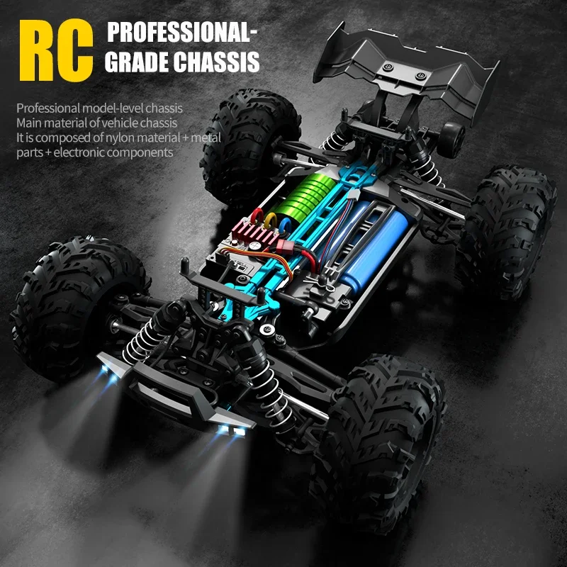 LEDヘッドライト付き高速リモートコントロールカー,リモート