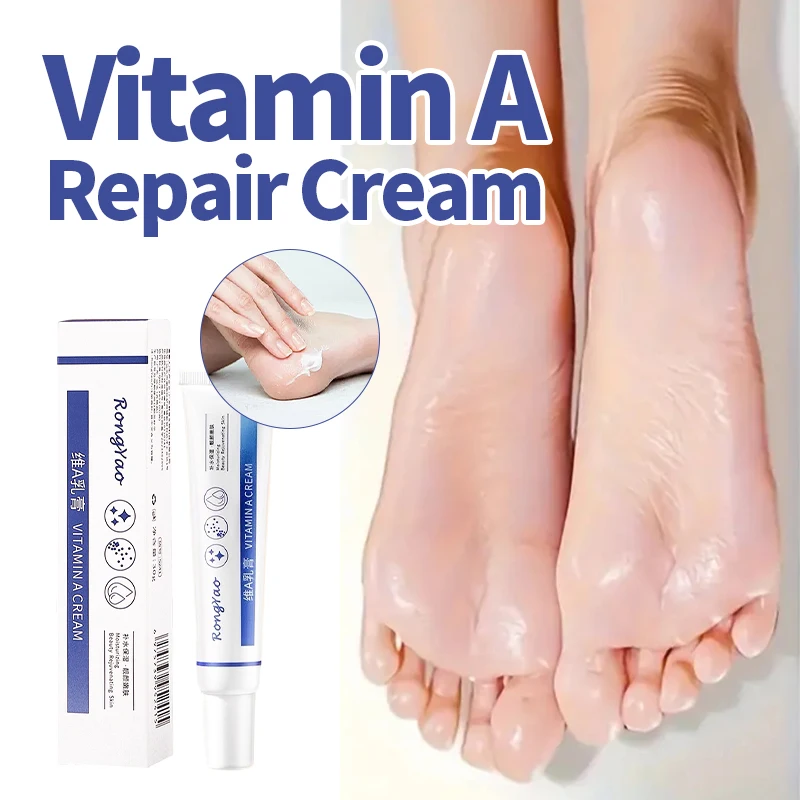 

Anti Crack Foot Treatment Cream Hand Heel Dead Skin Removal Drying Cracked Feet Repair Moisturizing Care Vitamin A Foot Mask 30g