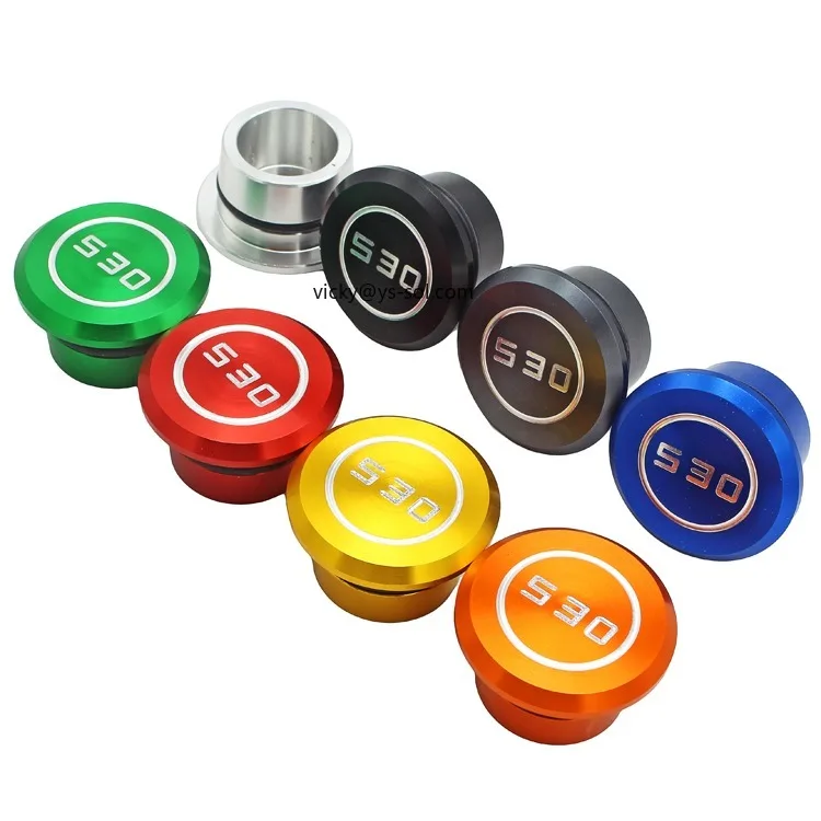 

YUESHEN motorcycle cnc parts OEM ODM logo aluminum motorcycle frame hole body plug cap cover
