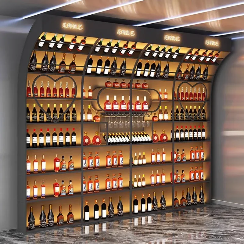 Mobile Bar Corner Open Cabinets Wooden Cellar Fire Extinguisher Mini Novelty Wine Storage Wall Shelves Long D&icirc;ldo Drinks Cabinet