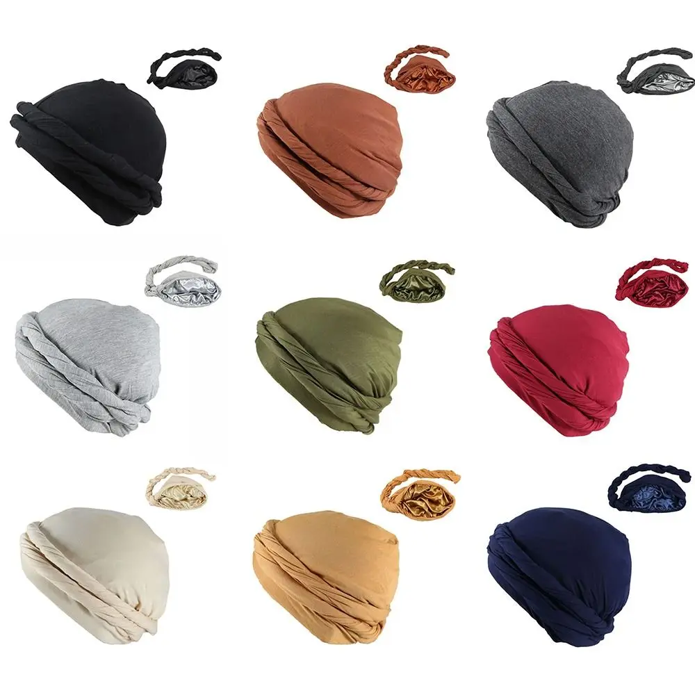 

New Biker Headwrap andana Indian Cap Stretchy headband cap Men's Turban Hip Hop Caps Elastic Hat
