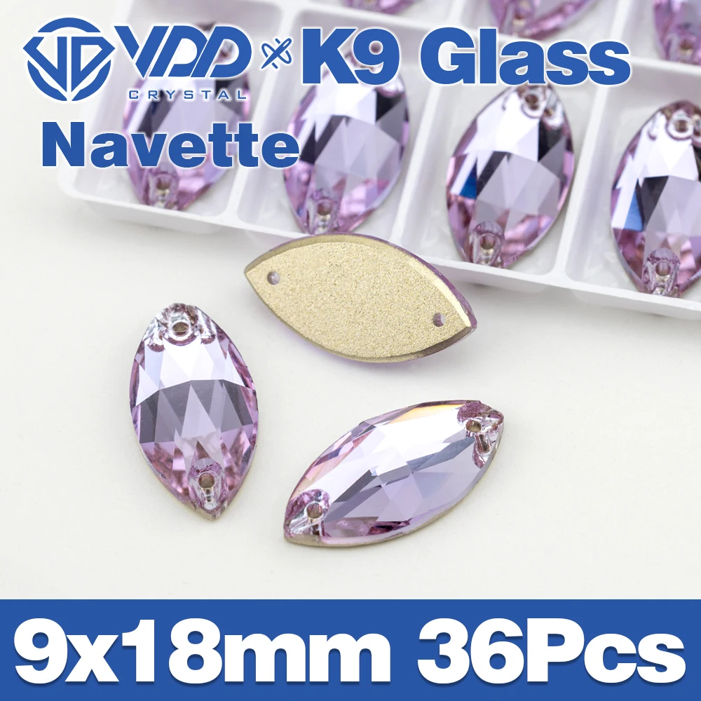 VDD S122 Violette Chamfer-Strasssteine aus hochwertigem K9-Glas zum Aufnähen, Kristall-Flachsteine zum Basteln, für Kleidung, Hochzeitskleider – Detail 22
