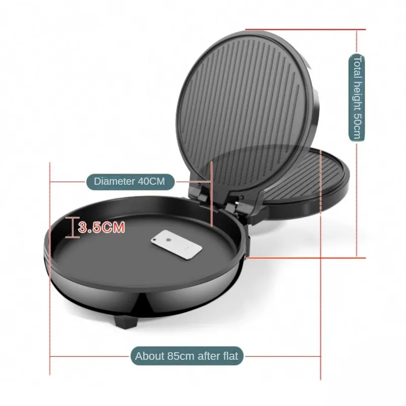 40cm Electric Baking Pan Double Side Heating Large Caliber 2200W Pancake Maker Machine Crepe Maker M&aacute;quina Para Hacer Tortillas