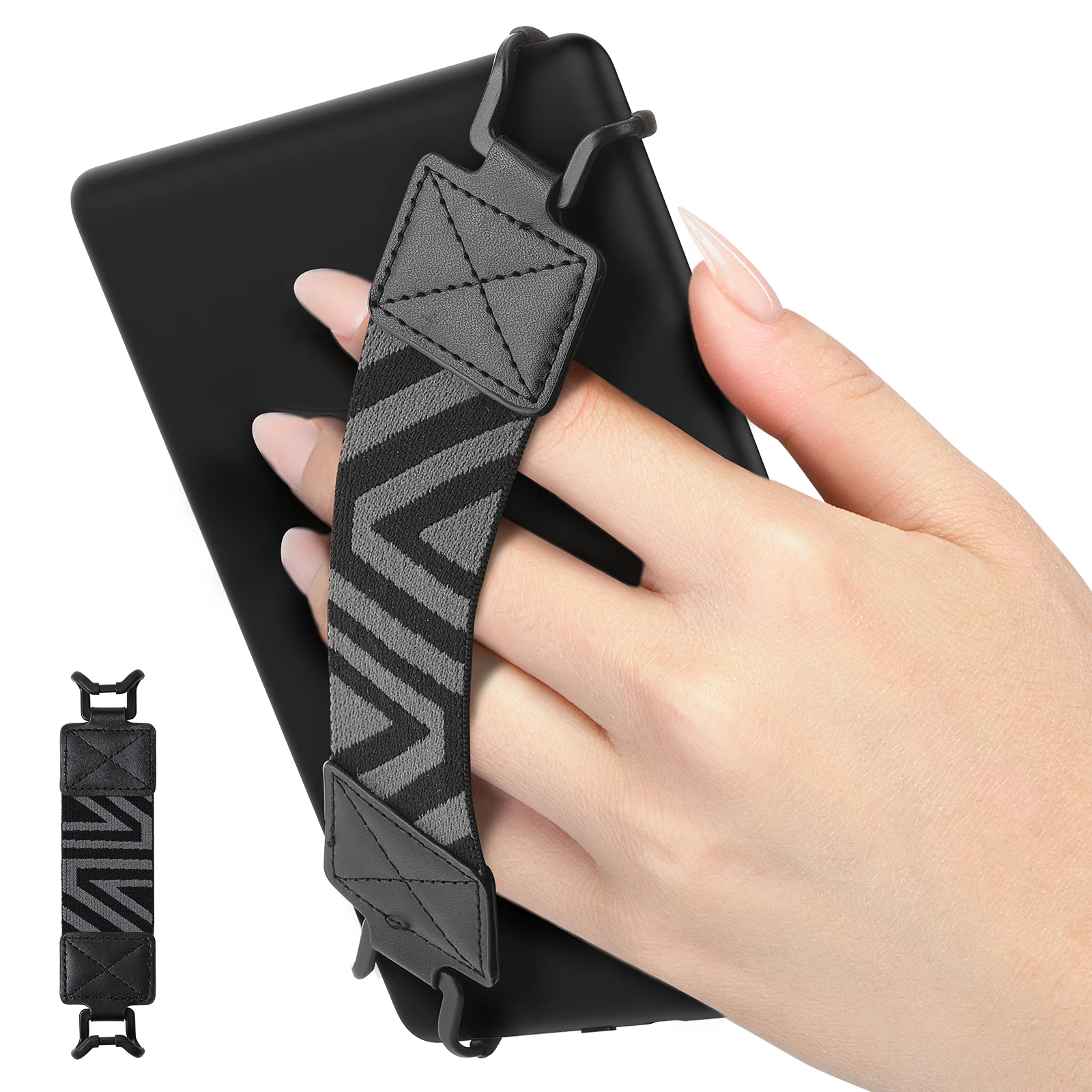 Enhanced Security Hand Strap for 6-8 eReaders and Tablets, High-Elasticity Versatile Hand Grip