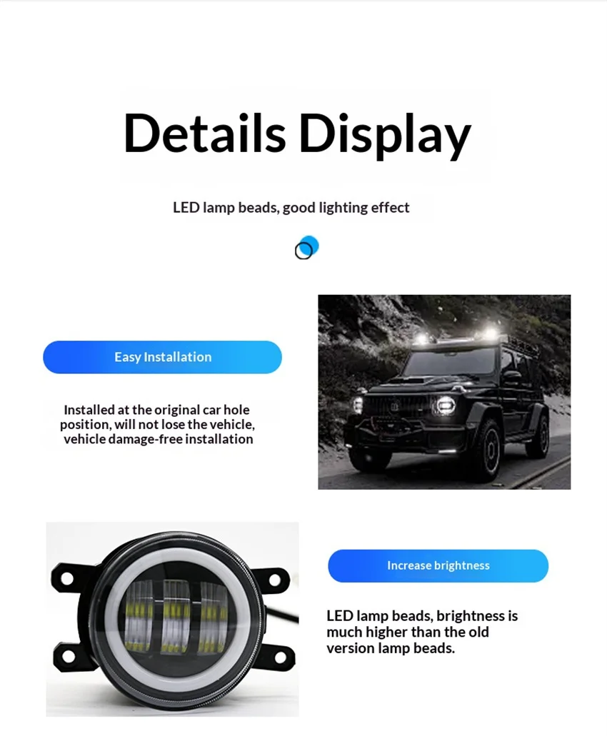 헤드라이트 LED 프로젝터 렌즈 안개등 3.5인치 DRL 안개등 토요타 캠리 4러너 시에나 타코마/렉서스 CT200h RX350용