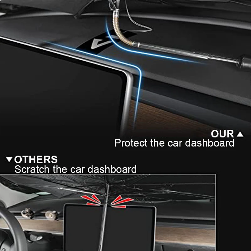 Car Windshield Sunshade Upgrade Auto Parasol Umbrella Type for Window Summer Sun Protection