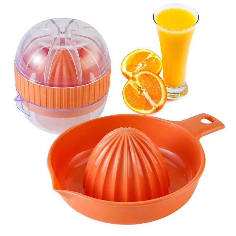 Hand Juicer Citrus Orange Squeezer Manual Lid Rotation Press Reamer for Lemon Lime Grapefruit with Strainer and Container tools