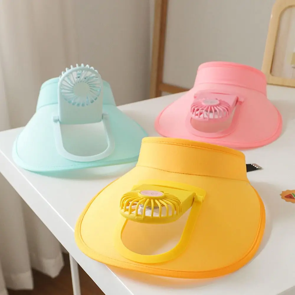 

Hat Sunshade Cap UV Protection Beach Hat Electric Fan Empty Top Hat Children Sun Visor Hat Kids Sun Hat Korean Style Cap