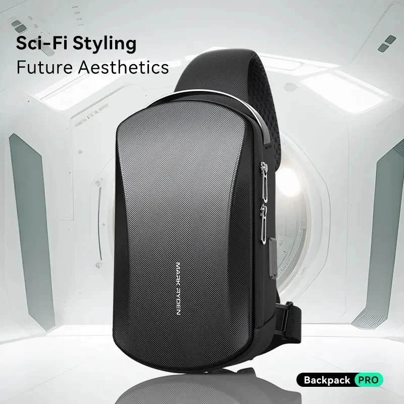 Mark Ryden EVA Multifunction USB Crossbody Bag Shoulder Bag Man Waterproof Travel Sling Messenger Pack