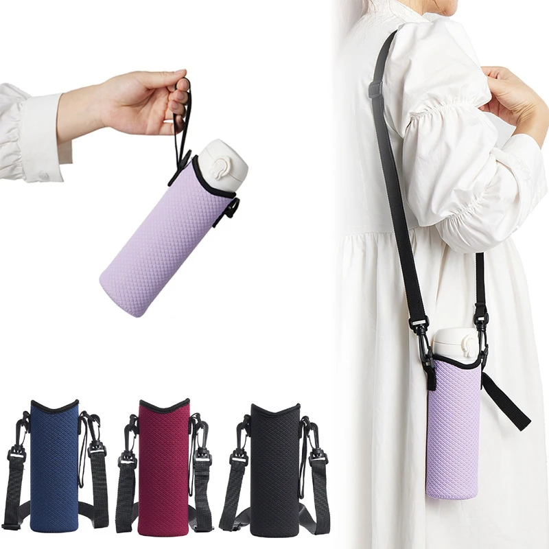 

Portable Water Bottle Cover Insulat Bag Portable With Strap Water Bottle Case Cup Sleeve Vacuum Cup Sleeve Camping Accessories