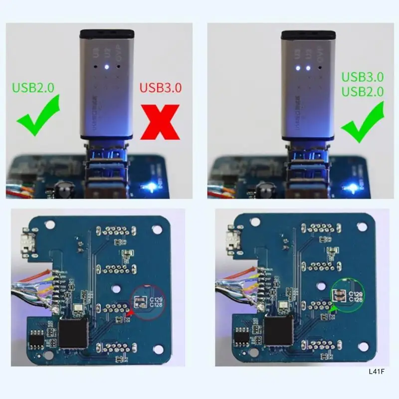 효율적인 테스트를 위한 컬러 LED 디스플레이를 갖춘 USB 테스터 USB2.0 USB3.0 멀티미터
