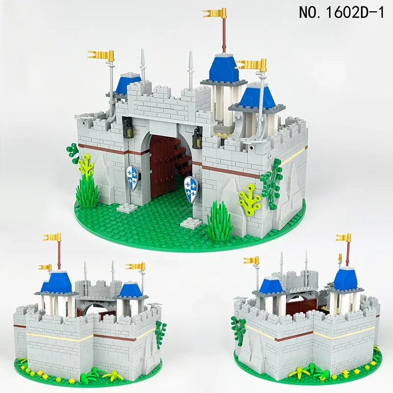 교육용 DIY 중세기 성 군사 요새, MOC 장면 액세서리, 빌딩 블록, 벽돌 장난감, 어린이 선물