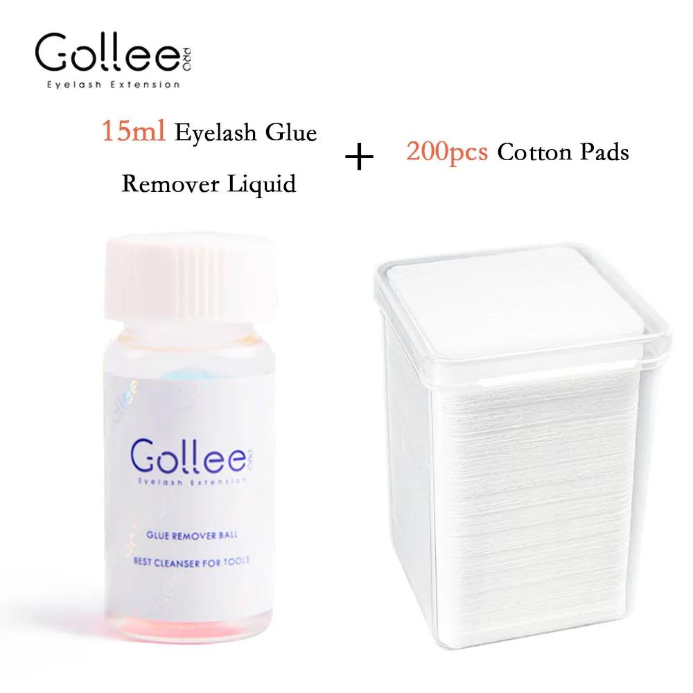 Gollee Tweezer Glue Remover Liquid 15ml Alcohol Cleaning Eyelash Gule