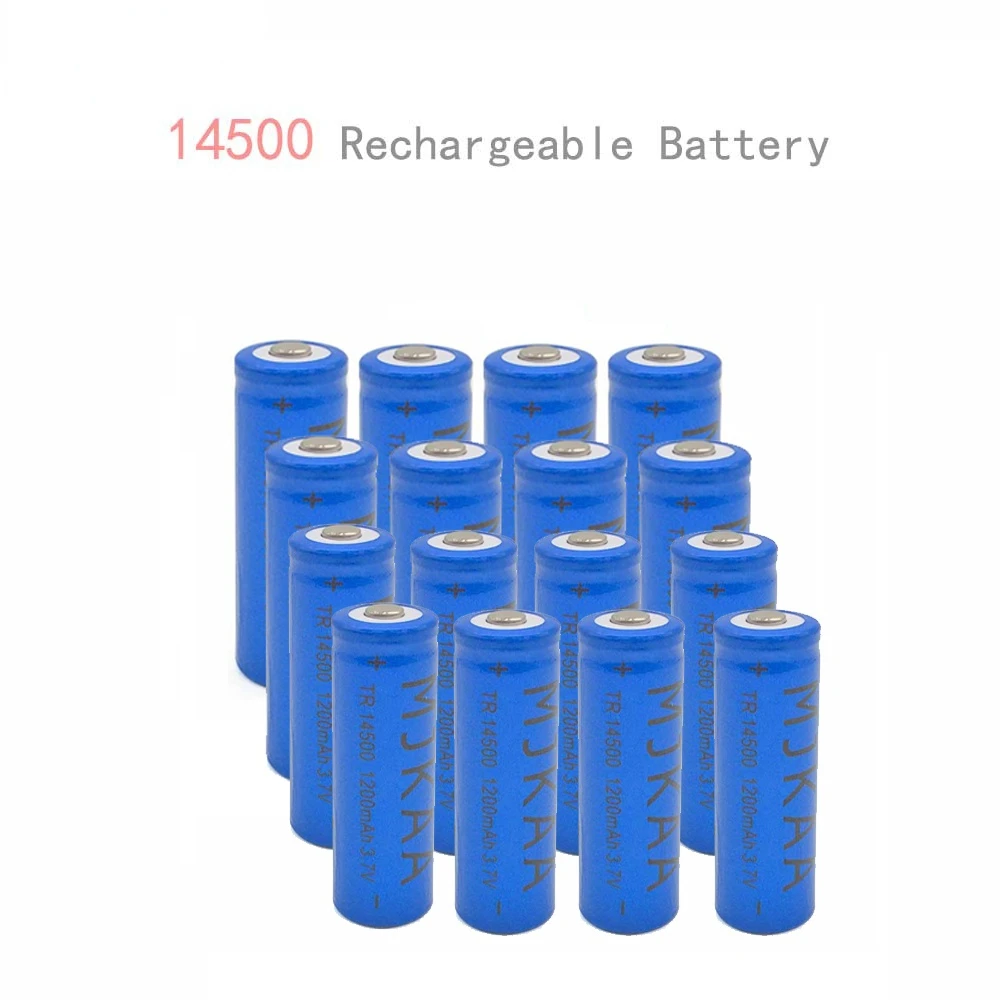 

10/12/20pcs 14500 3.7V 1200mAh AA size Lithium Rechargeable Battery For Toy LED Flashlight Remote Control Mouse Shaver Batteria
