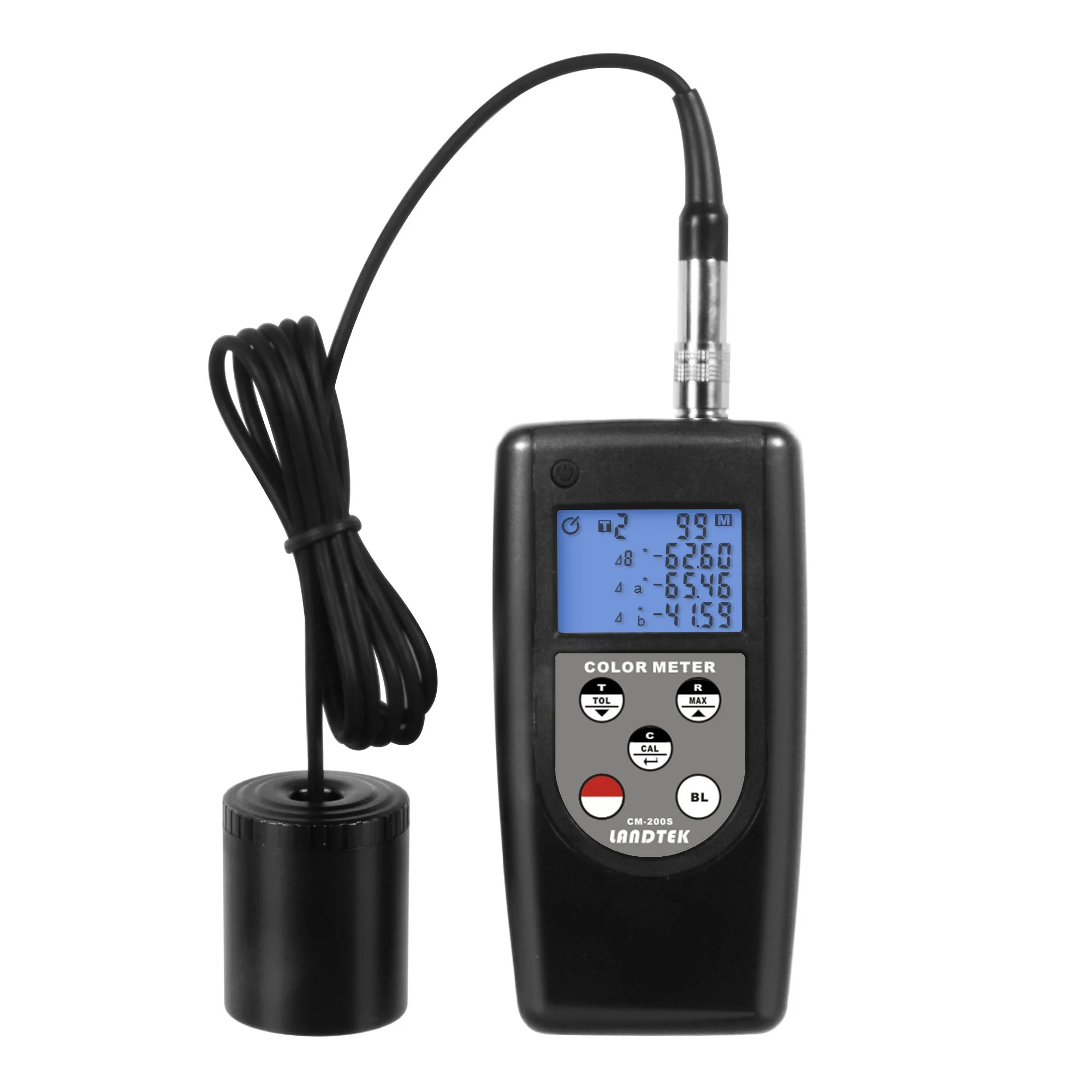 Color Meter CM-200S Textile, Paper, Leather, Spray Material Color Tester Δ(L*,a*,b*),Δ(E*ab,C*ab,H*ab) 3