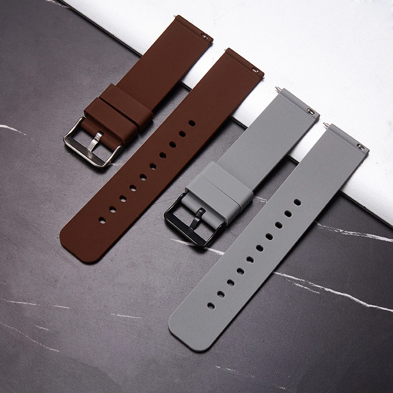 Waterproof Silicone Quick Release Watch Band - Soft Rubber Strap Bracelet