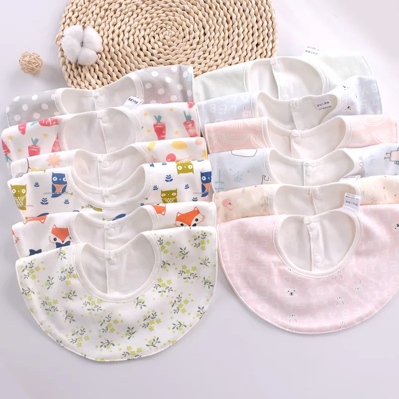 Baby Bibs 360 Degree Rotation Cotton Soft Baby Kids Bandana Burp Cloth Lovely Flower Newborn Infant Saliva Towel Baby Stuff new born baby accessories	