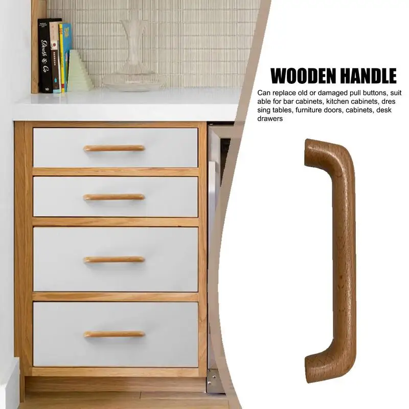 Kitchen Handle Drawer Solid Wood Furniture Wooden Door Drawer