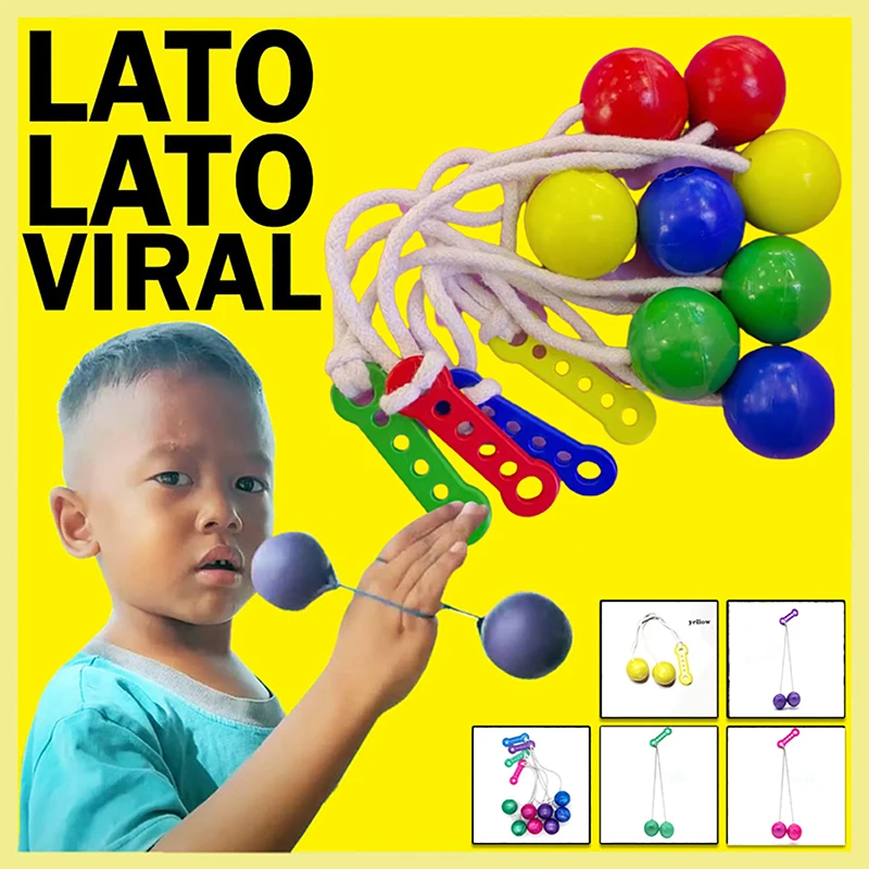 Pro Clackers Ball Lato-Lato Toys Clack Ball Children Toys Latto Toy Lights Ball With Lights Snap Ball Shake Impact Ball Tek-Tek stick wall ball fidget toys luminescent decompression ball sticky squash ball toy target ball throw ball kids toys