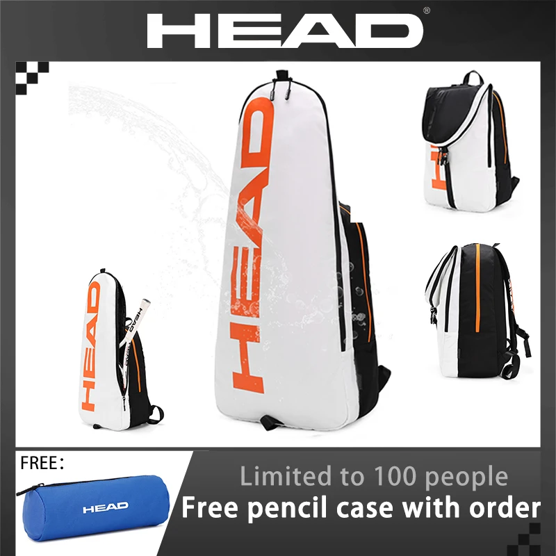 HEAD Professional Tennis Rackets Backpack Expansible Tennis Bag Waterproof Badminton Cover Storage Shoulder Sport Gym Train Bags