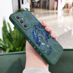 Blue Dragon Phone Case - Stylish Protective Cover - Samsung A05 (Dark Green)