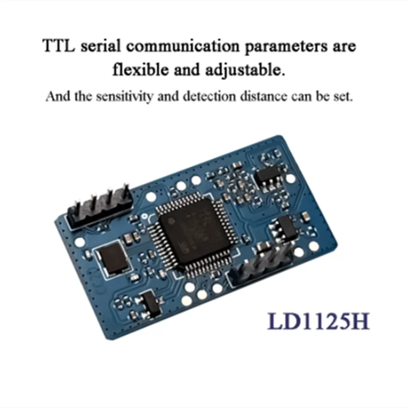 Hi-Link 2pcs/lot 24Ghz LD1125H 24G millimeter wave radar module human presence sensor breathing induction mobile ranging detect 4