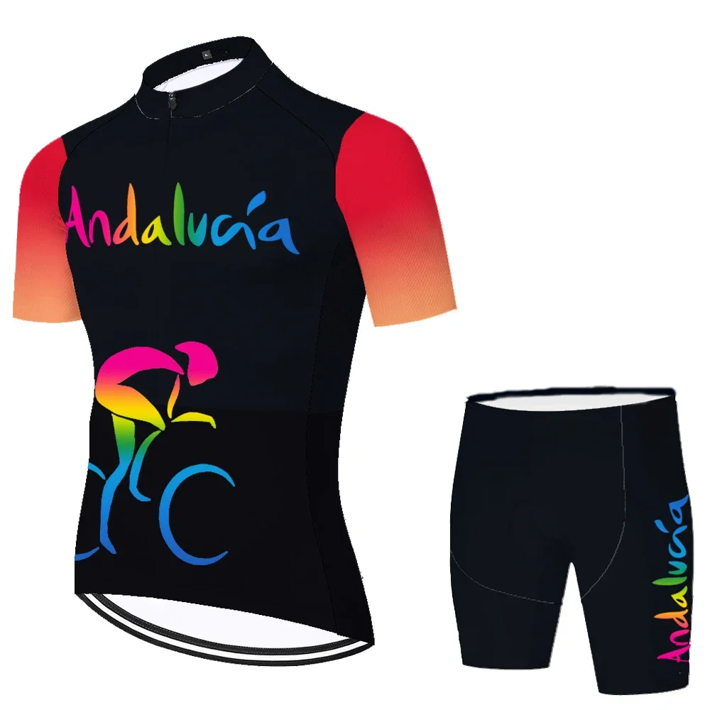 Andalucia cycling team jersey men spain bicycle Clothing ​summer quick dry 20D gel pad ropa de ciclismo para hombre