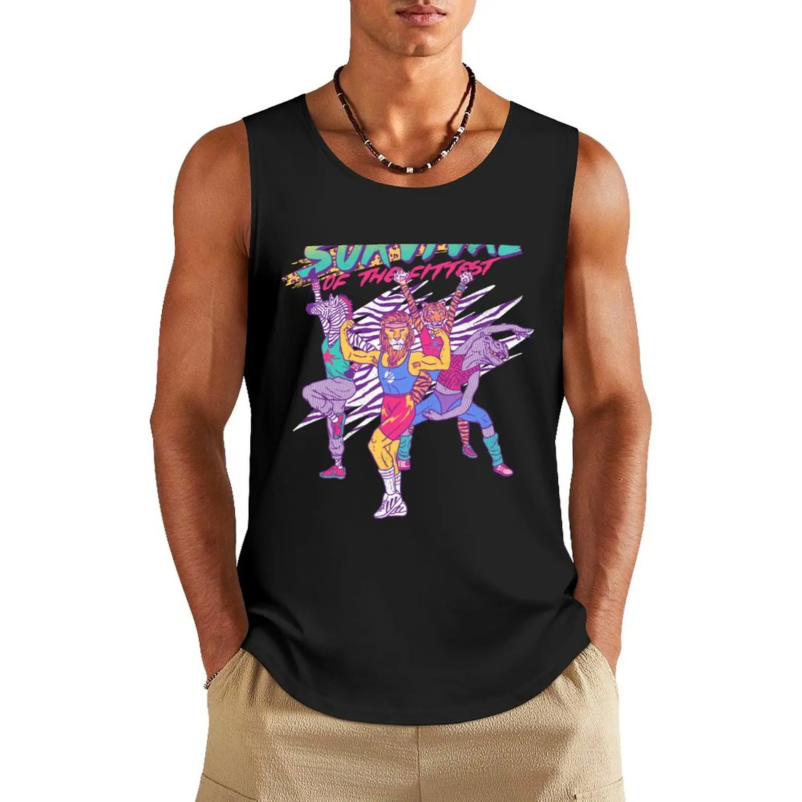 

Survival Of The Fittest Tank Top summer Men's tops clothes for men summer