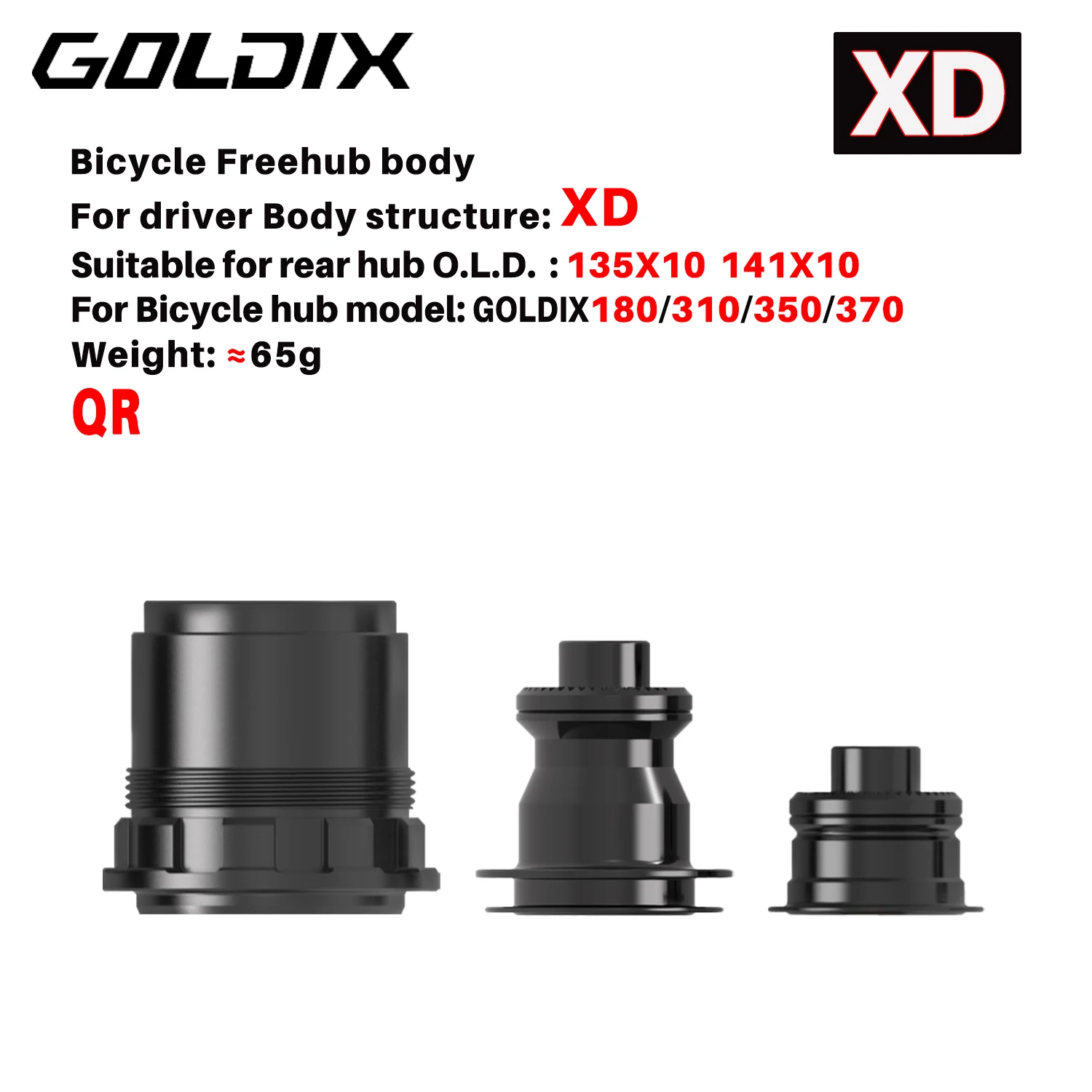 GOLDIX Fahrrad-Freilaufkörper HG/XD/MS/XDR/CP/N3W für GOLDIX Naben 180/310/350/370 Fahrradnaben QR/THRU Endkappe – Detail 8