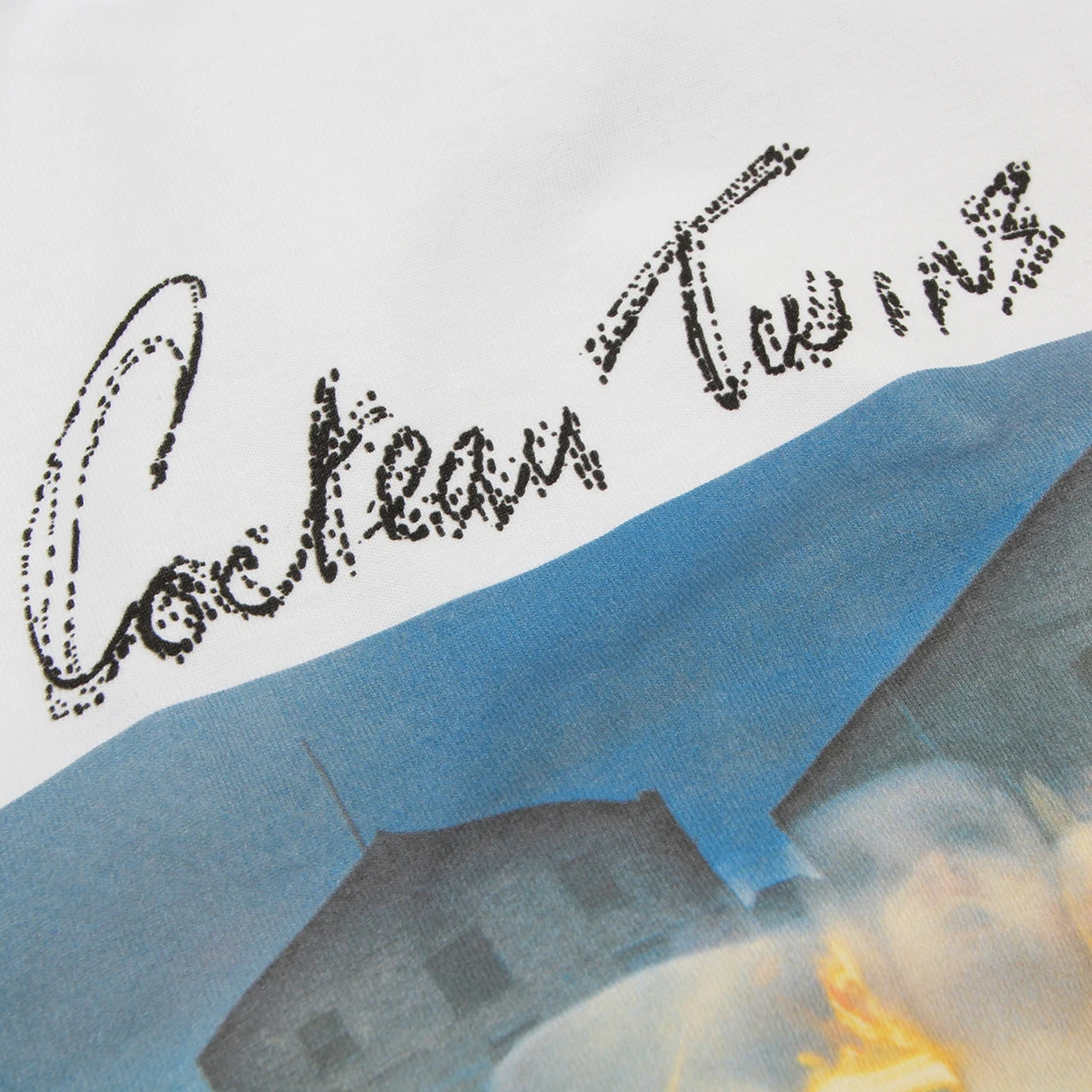 Фото Хлопковая футболка с надписью Cocteau Twins 4Ad, с гирляндами, Робин Гутри, Элизабет, Фрейз, с надписью «This Mortal Coil» №5
