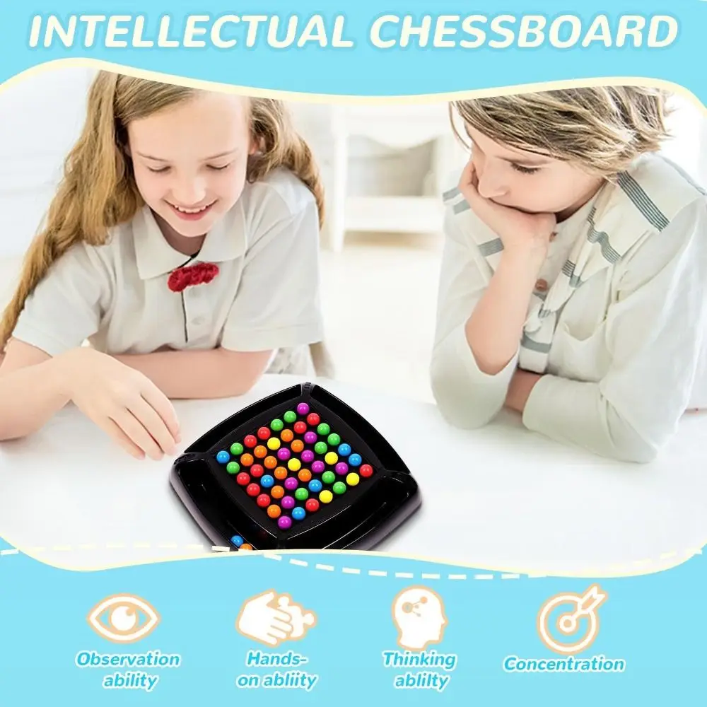 Plastic Intellectual Chessboard Parent-child Intelligent Brain Game Board Game Rainbow Ball Matching Toys Interaction Puzzle Toy