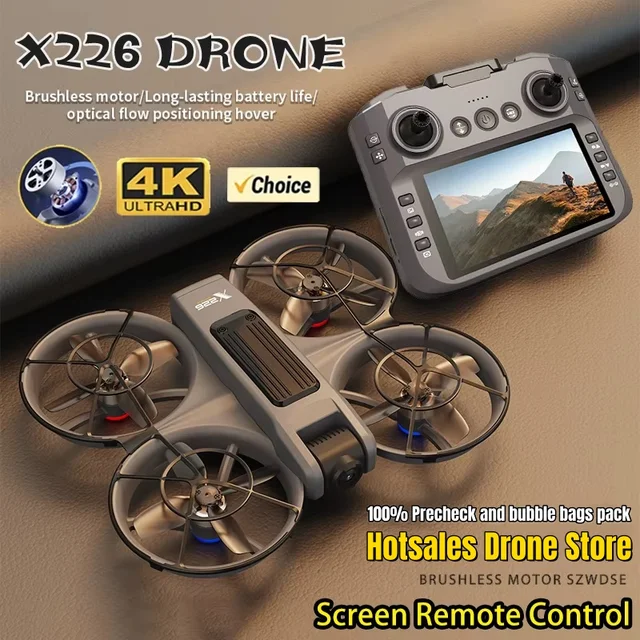 Mini Drone Plegable con Cámara HD, Motor Brushless, WiFi FPV y Flujo Óptico + Gafas VR