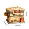 Kids Piggy Bank Coffee Shop Pretend Play Toy Coin Savingbox Money Box Cash Container Children Gift Atm Machine Educational Toy 6