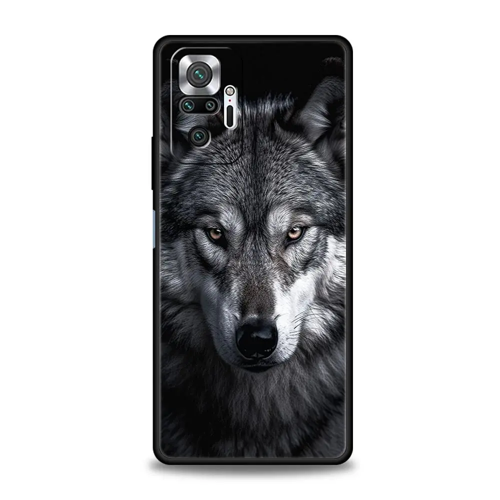 Wolf Design Black Phone Case