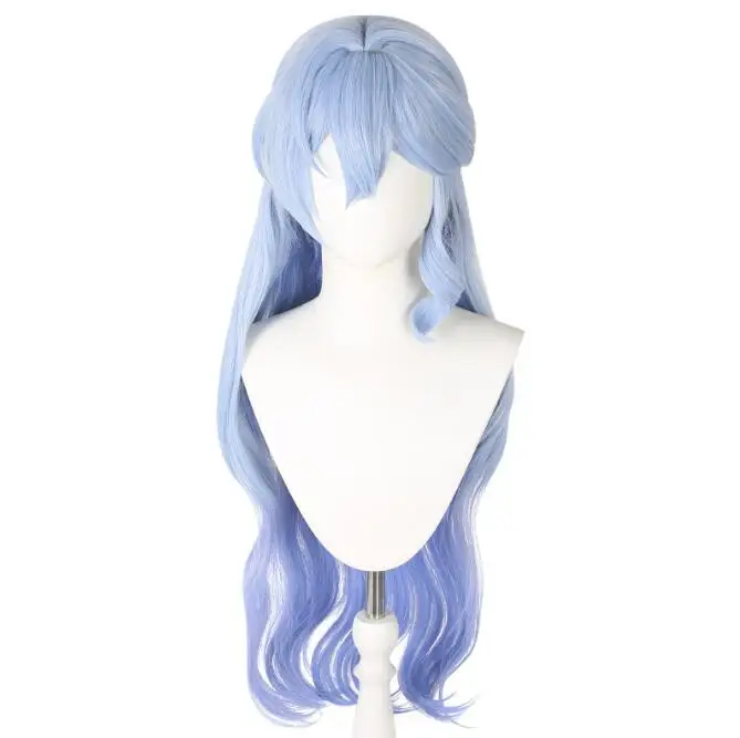 

Honkai Star Rail Robin Wig Synthetic Long Straight Ombre Blue Fluffy Women Game Cosplay Hair Wig for Party