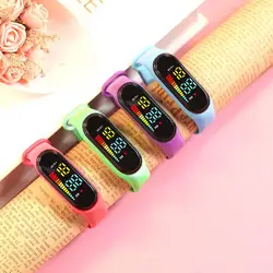 Digital Watch M11 Children Watch Waterproof Colorful LED Students Kids Sports WristWatch Soft Strap Clear Display Watch 디지털 시계