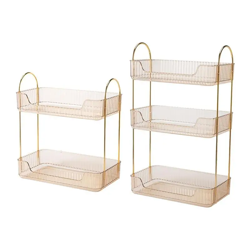 

Bathroom Counter Storage Rack 2 Tier Countertop Storage Easy To Assemble Household Accessories Rack Shelf For Bathrooms Kitchens