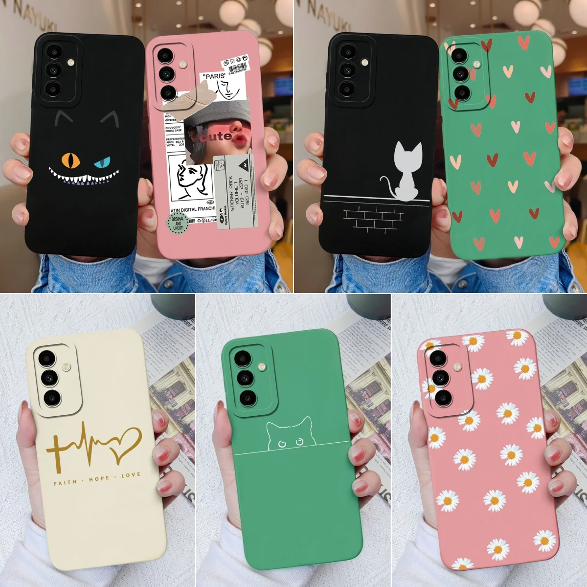 Custodia Alla Moda Per Samsung Galaxy A24 4G A34 5G Sweet Girl Cover Morbida In Silicone Funda Antiurto Per Samsung A 24 A 34 Coque